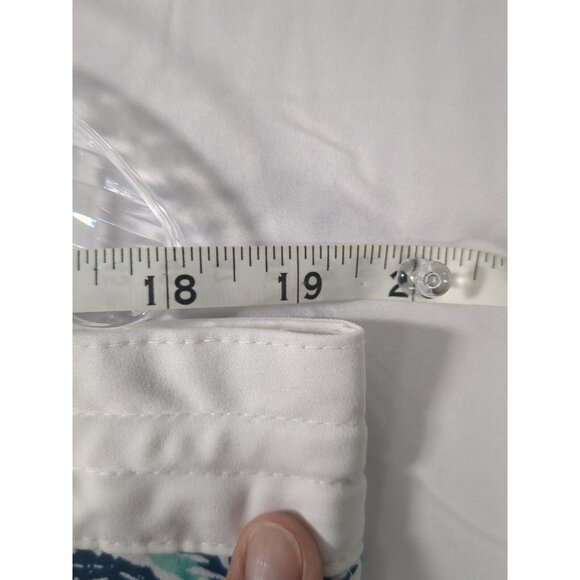 Old Navy White/Blue/Green Palm Built In Flex Board Shorts Mens 36x10" Drawstring - Picture 9 of 11